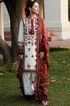 HUSSAIN REHAR- 3PC DHANAK EMBROIDERED SHIRT WITH COUTURE PRINT SHAWL AND TROUSER-BIC- 3160