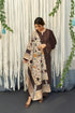 URGE - 3PC LAWN EMBROIDERED SHIRT WITH COTTTON NET PRINT SHAWL AND LAWN TROUSER-HG-1254